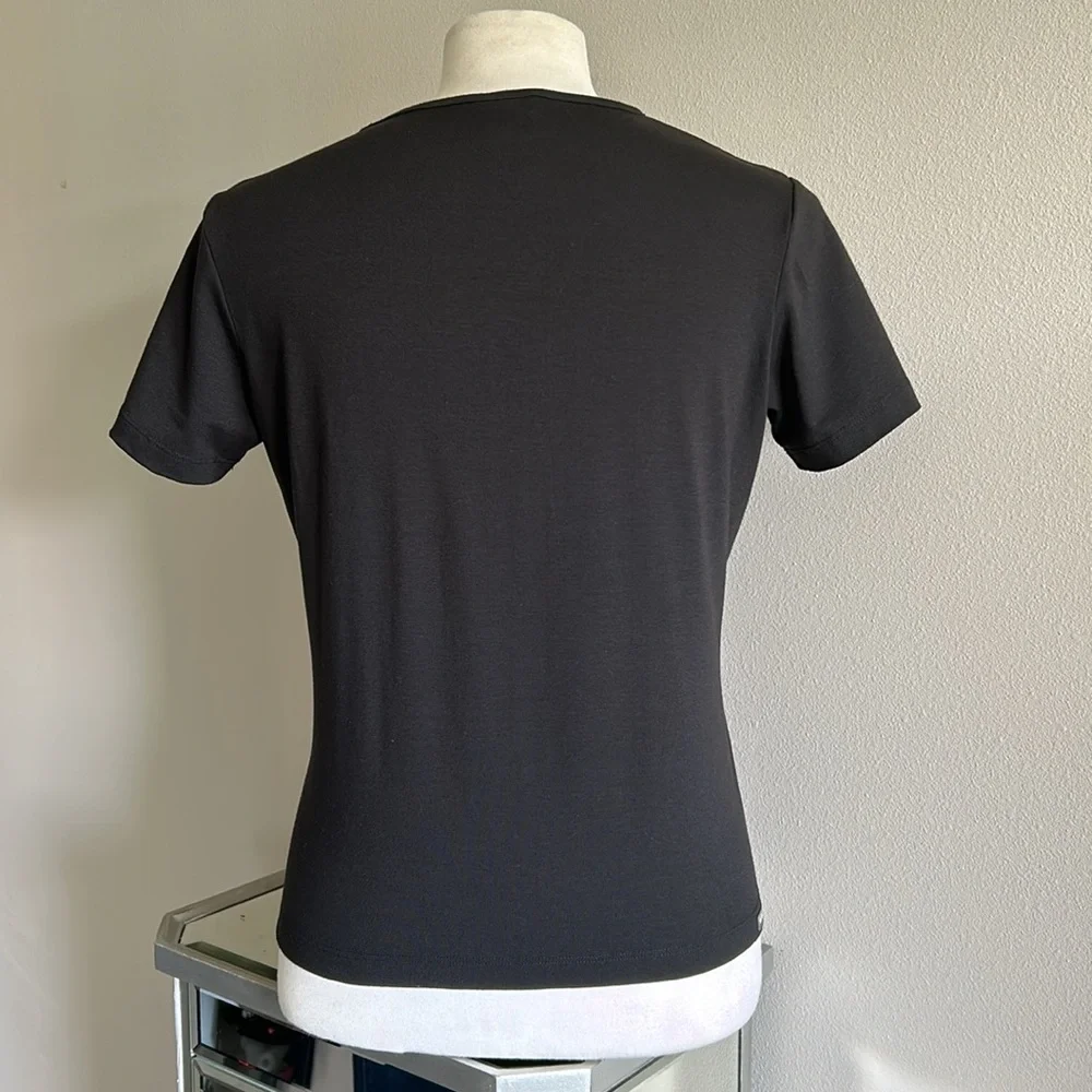 The North Face | Womens Black Short Sleeve Vapor Wicking Logo Tshirt - Size L - Picture 2 of 7